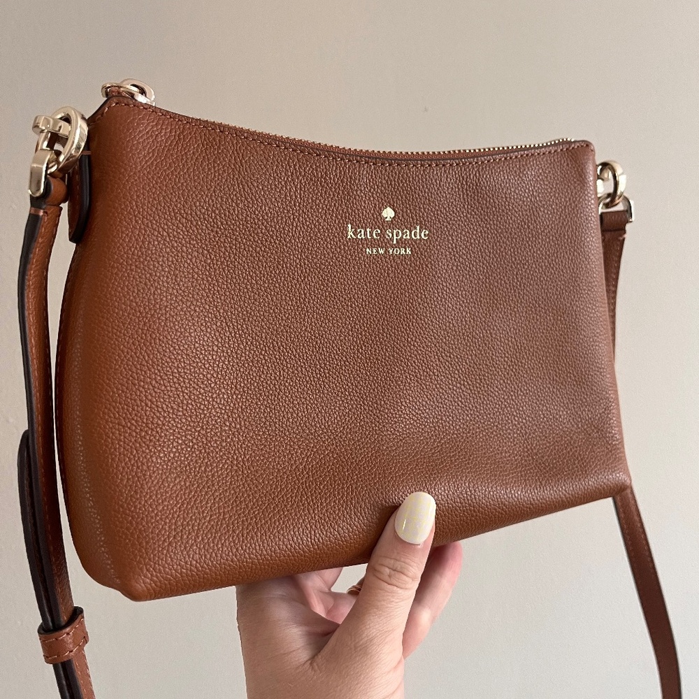 NWOT Kate Spade Tan Leather Crossbody Bag